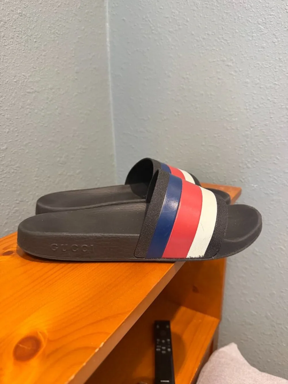 Gucci Red White and Blue Slides